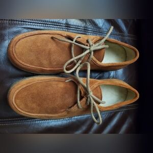 Women Brown/ Orange Suede Shoes